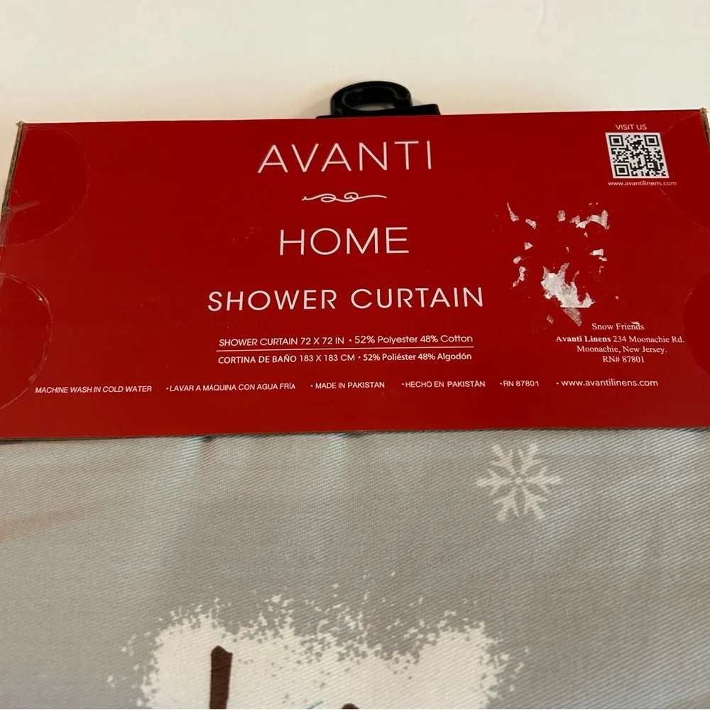 Avanti Home Merry Christmas Snowman Shower Curtain